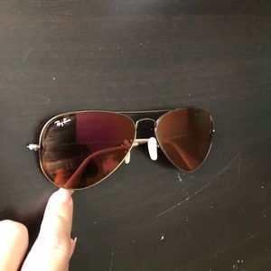 Red aviator ray bans